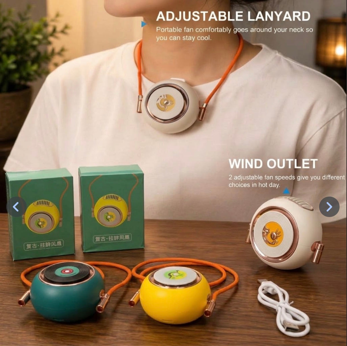 Portable Hands-Free Neck Fan