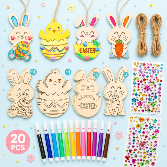 Wooden Rabbit Decoration