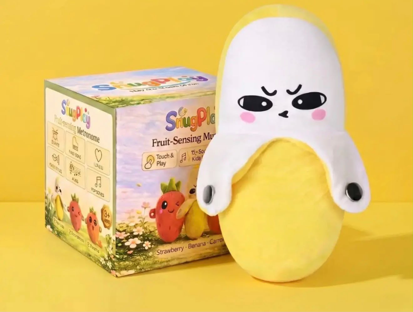 Interactive Music Push Plush Toy – Touch & Play