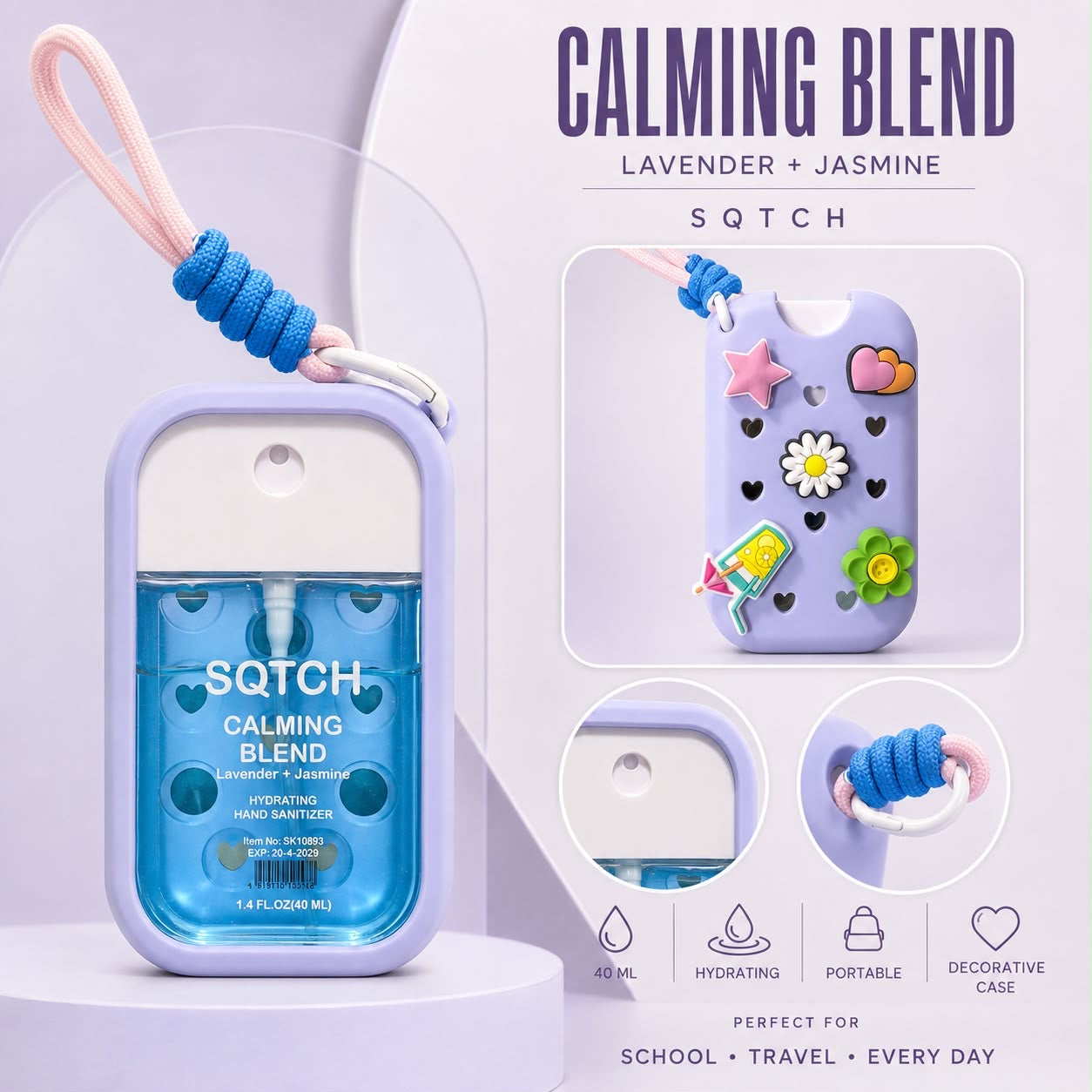 Portable Glitter Hand Sanitizer – 40ml