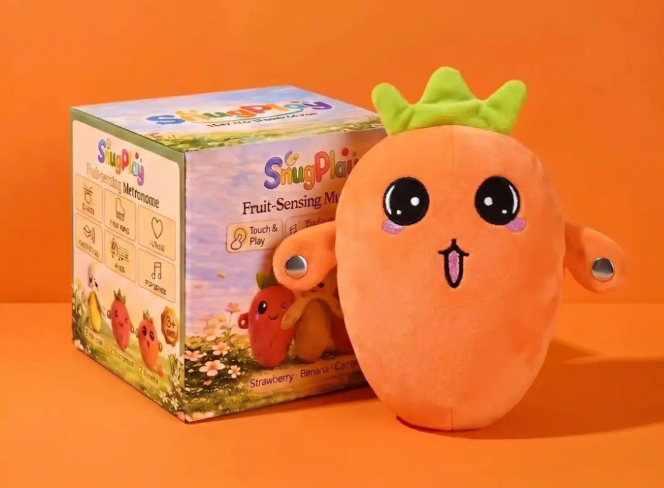 Interactive Music Push Plush Toy – Touch & Play