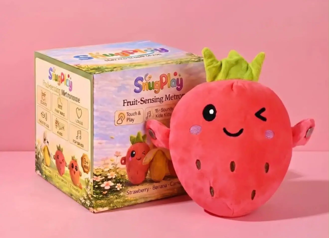 Interactive Music Push Plush Toy – Touch & Play