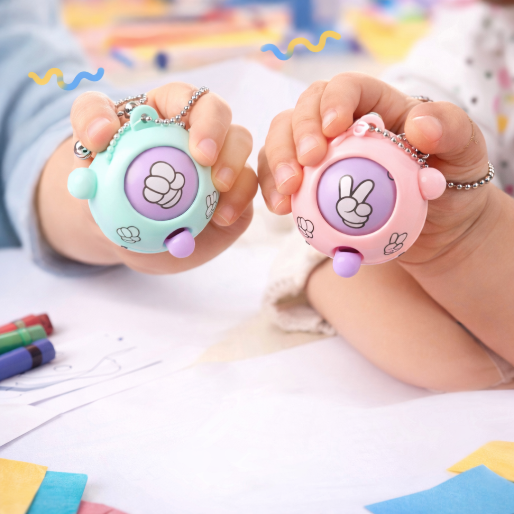 Rock Paper Scissors Keychain