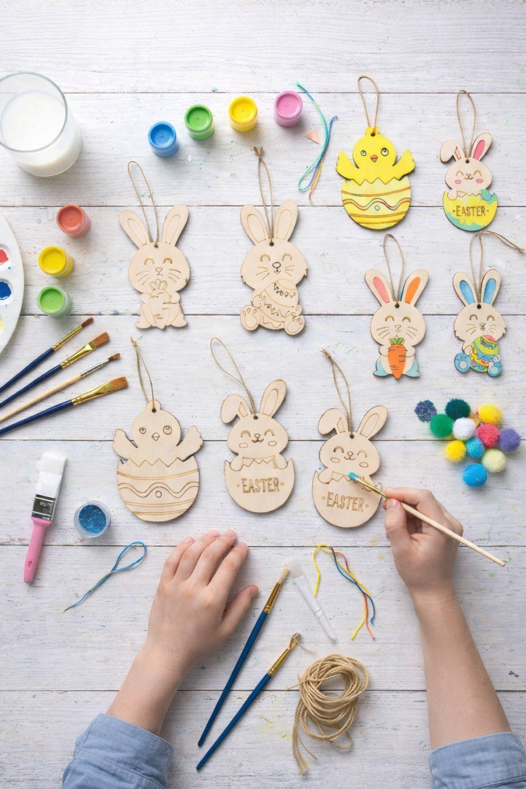 Wooden Rabbit Decoration